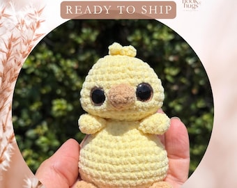 Crochet Duck Plushie, Cute Amigurumi Stuffed Animal, Handmade Plush, Kawaii Duck Gift, Desk Decor