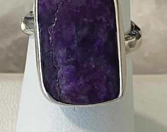 Starborn 925 Sterling Silver Sugilite Ring Purple Gemstone Size 7