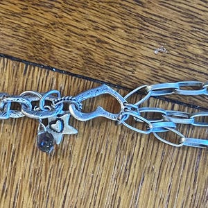 Chicos blue stone layered chain belt Vintage chicos chain belt - Gem main image 2