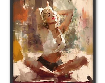 Marilyn Monroe Art Print: Marilyn Colorful Abstract Wall Decor