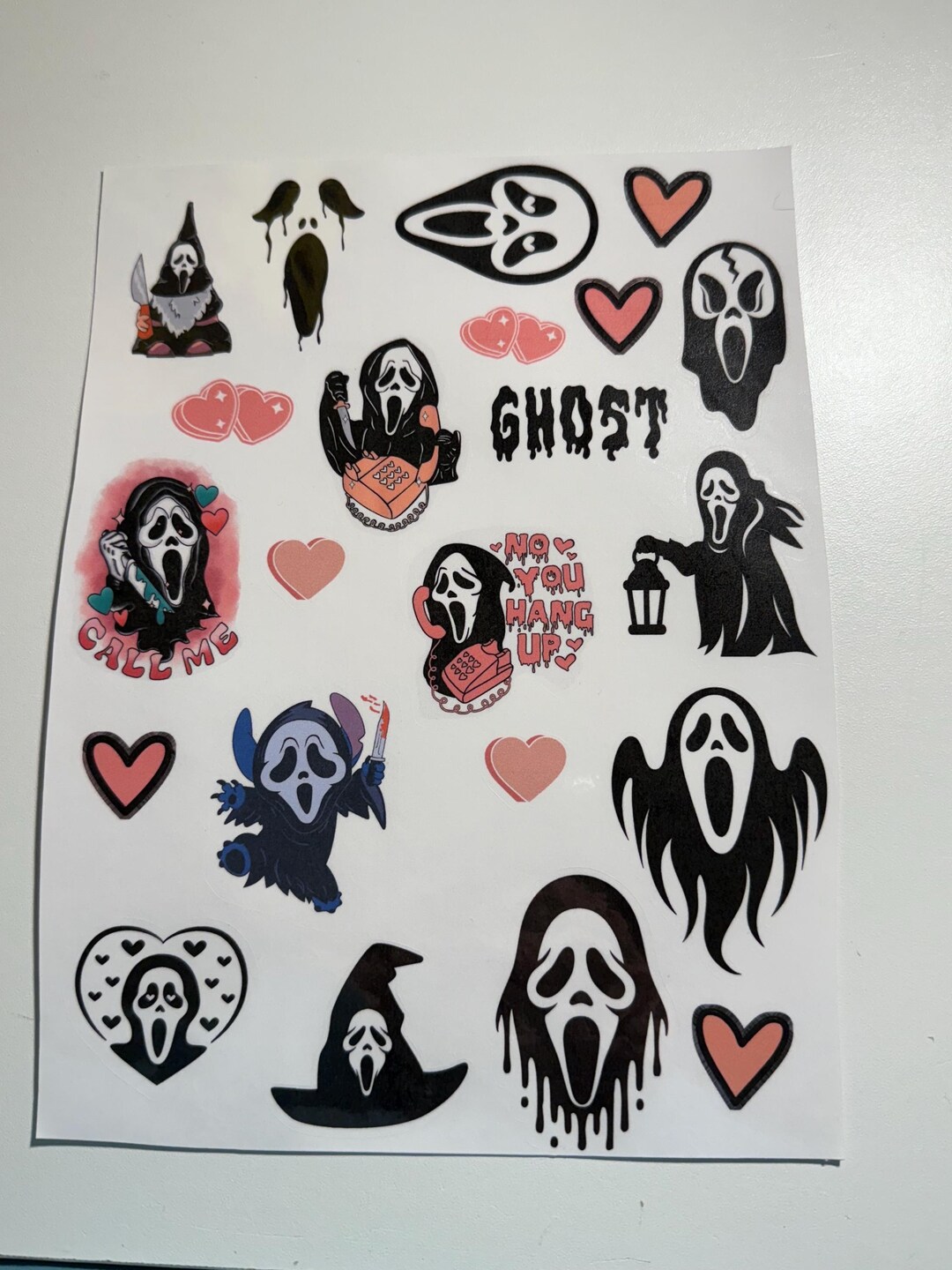 Ghostface Face Sticker Ghostface Large Sticker Sheet - Etsy
