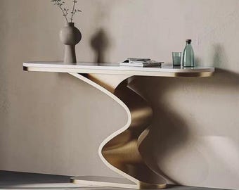 American-style sintered stone console table