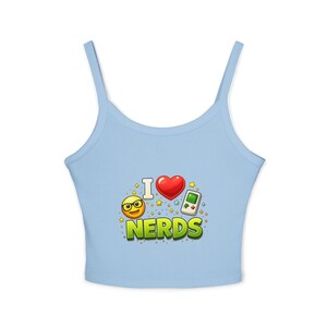 Débardeur I love Nerds | Haut court graphique emoji ringard image 3