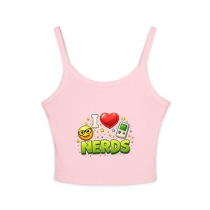 Débardeur I love Nerds | Haut court graphique emoji ringard image 6