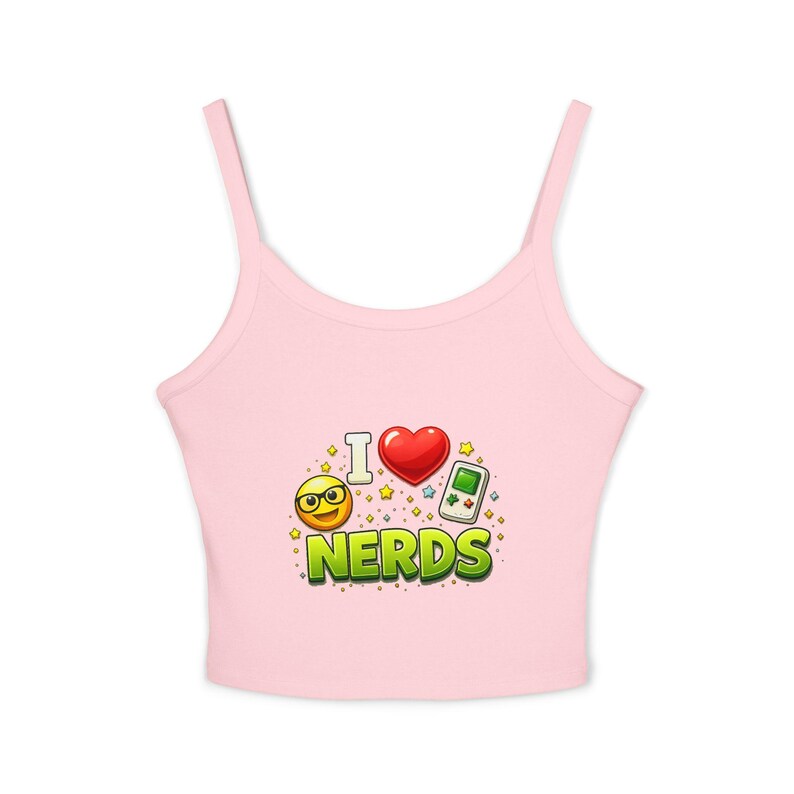 Débardeur I love Nerds | Haut court graphique emoji ringard image 6