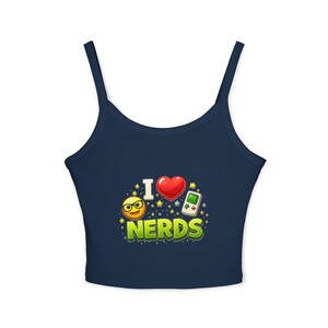 Débardeur I love Nerds | Haut court graphique emoji ringard image 5