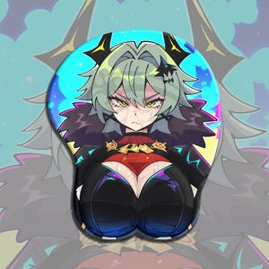 Caesar King 3D Oppai Mousepad - Zenless Zone Zero ZZZ Ergonomic Wrist Rest Mat