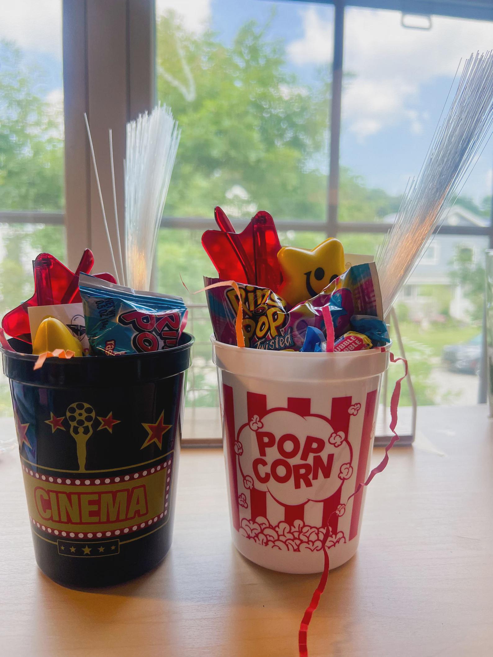 Custom Movie Theme Party Favor Goodie Bag Set: Glow Tattoos, Flashlight ...