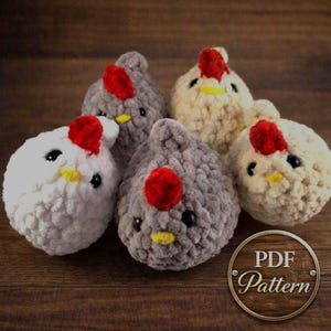 Mini Mama Ball Chicken Crochet Pattern PDF Instant Download