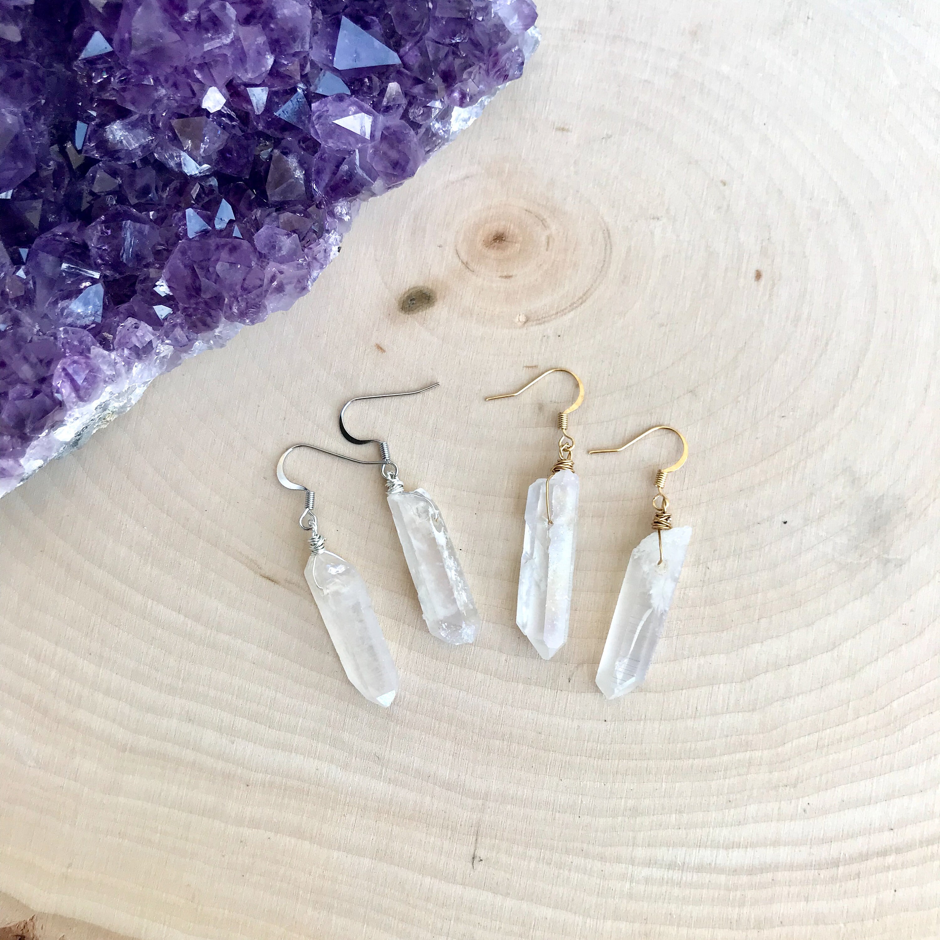 Quartz Crystal Earrings