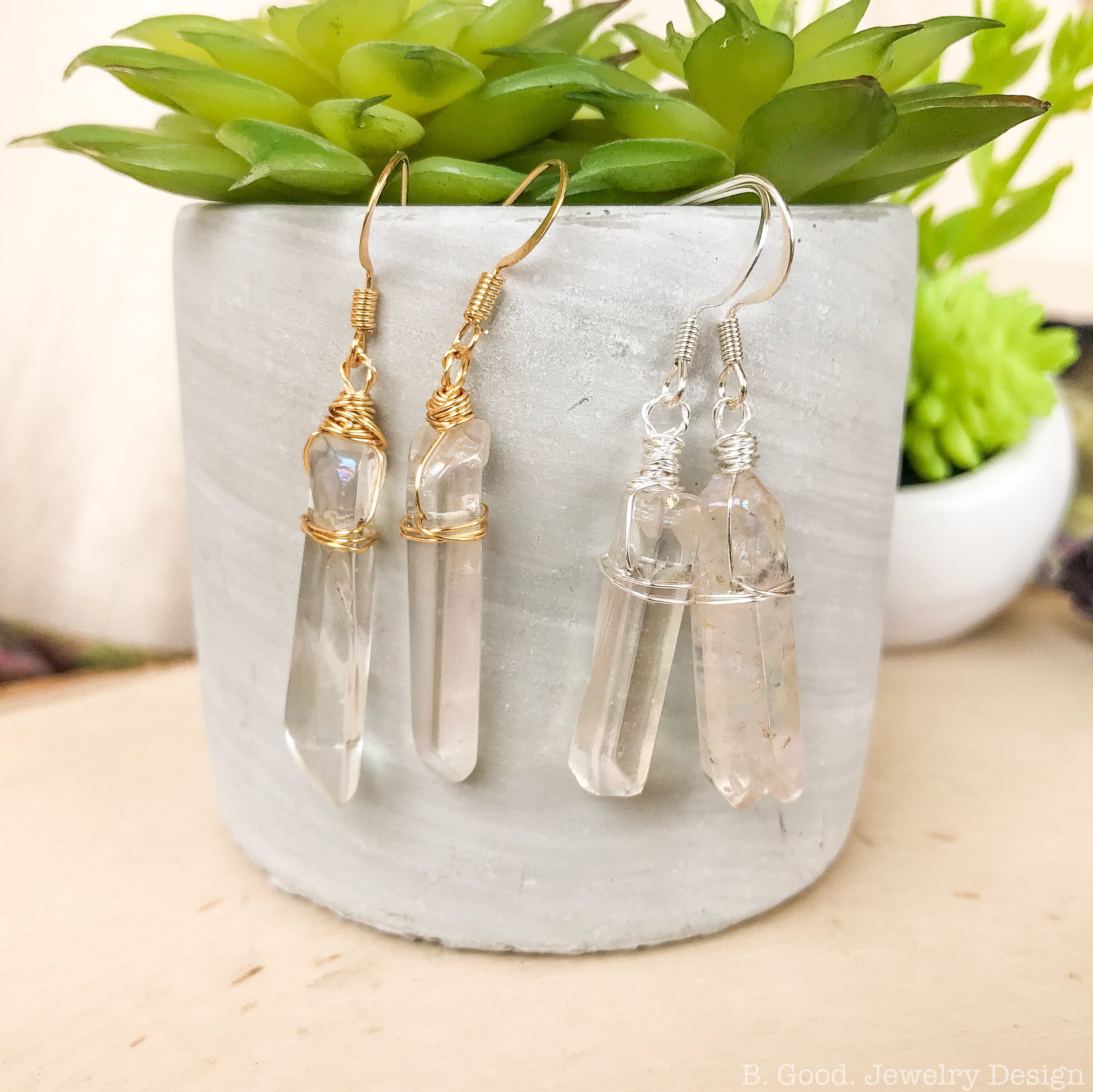 Quartz Crystal Earrings