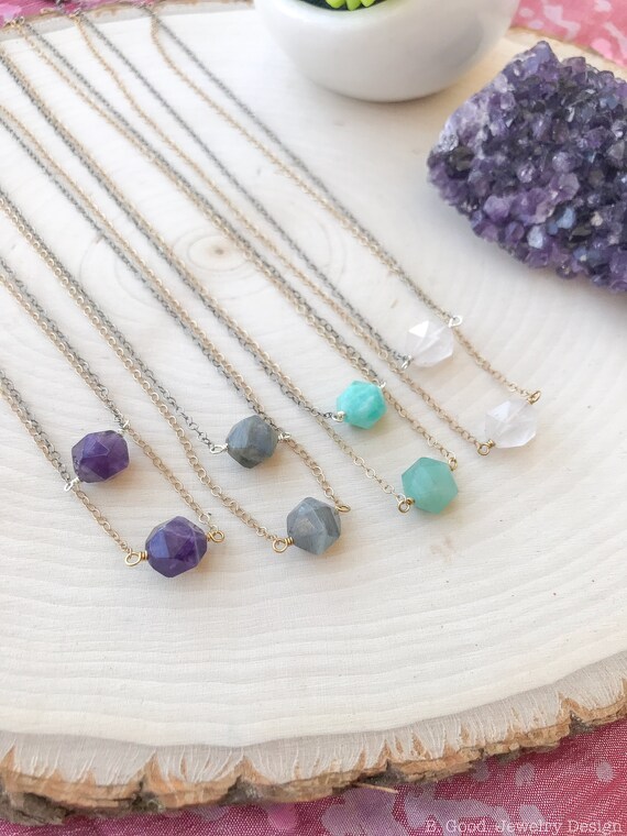 Simple Gemstone Necklace