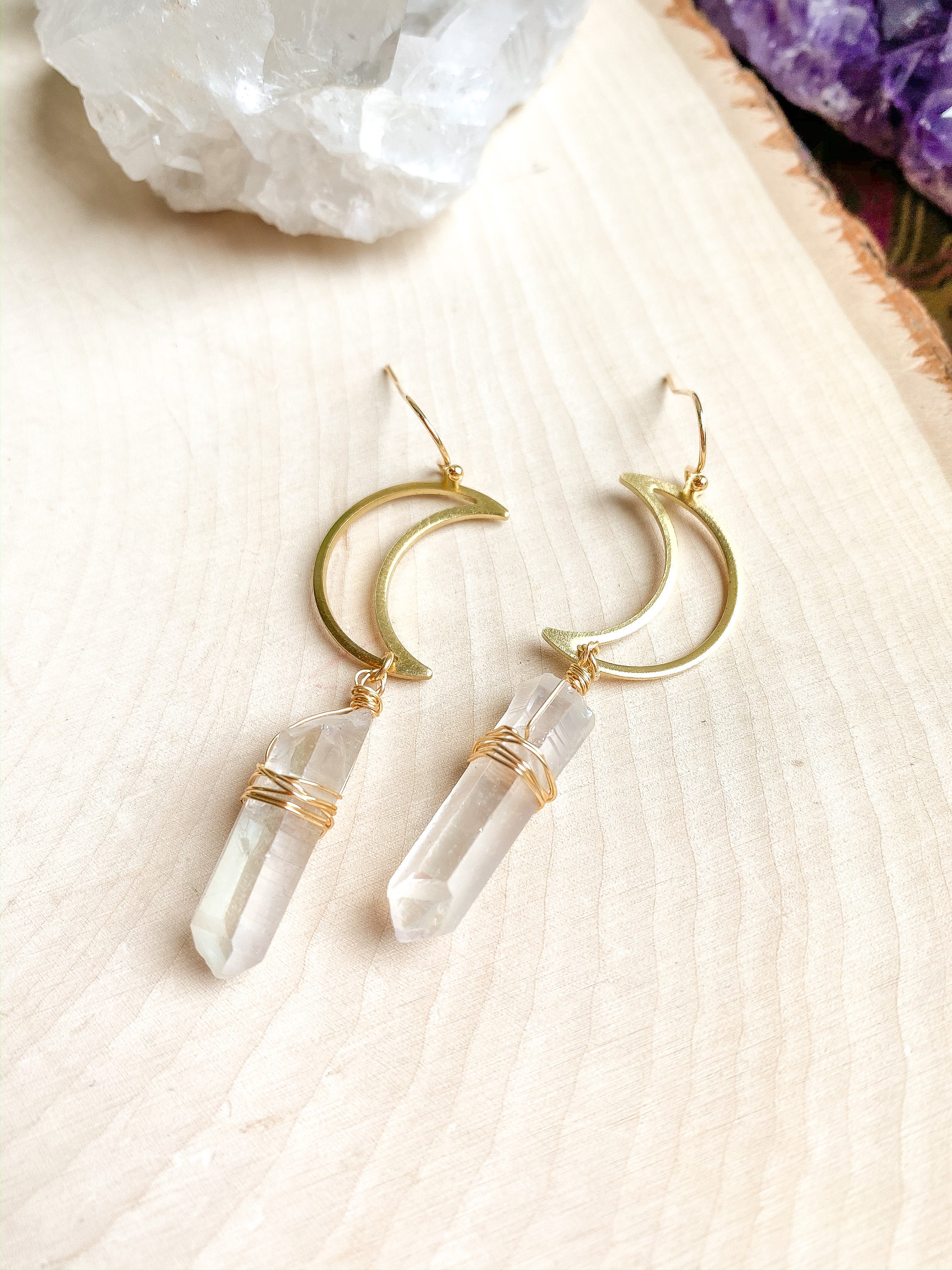 Plene Lune Crystals Short Earrings