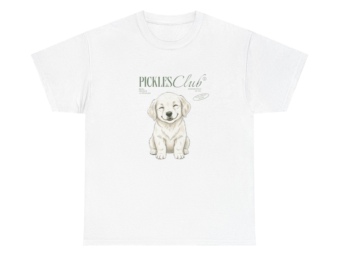 Pickles Club Golden Retriever Tee - Pickles Club Unisex Heavy Cotton T-Shirt