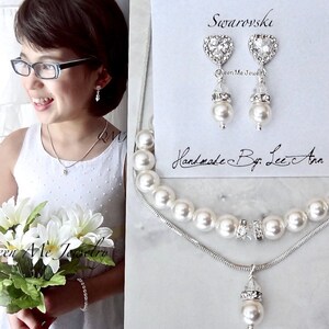 Simple Single Pearl Drop Necklace Bridesmaid Wedding Flower Girls Bridal 15N Simple Single Pearl Drop Necklace Bridesmaid Wedding Flower Girls Bridal 15N