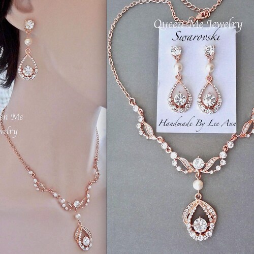 Rose Gold Jewelry SET for a Bride 