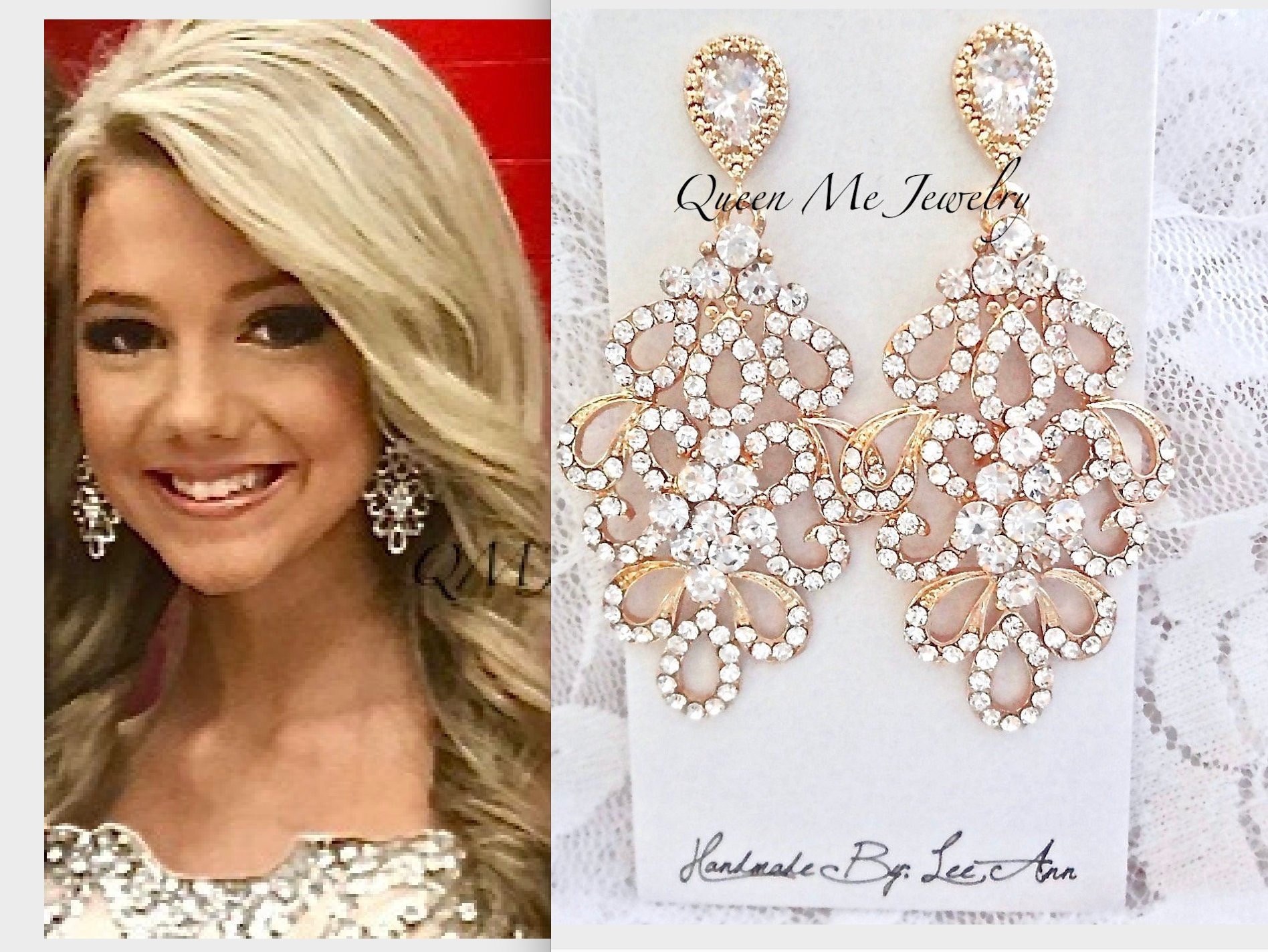 mother of the bride chandelier earrings