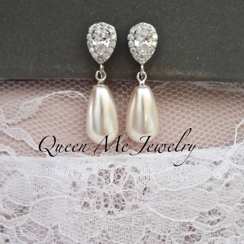 Clip on Pearl Earrings Classic Pearl Drop Earrings for a Etsy