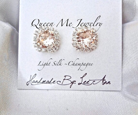 Crystal Halo Stud Earrings