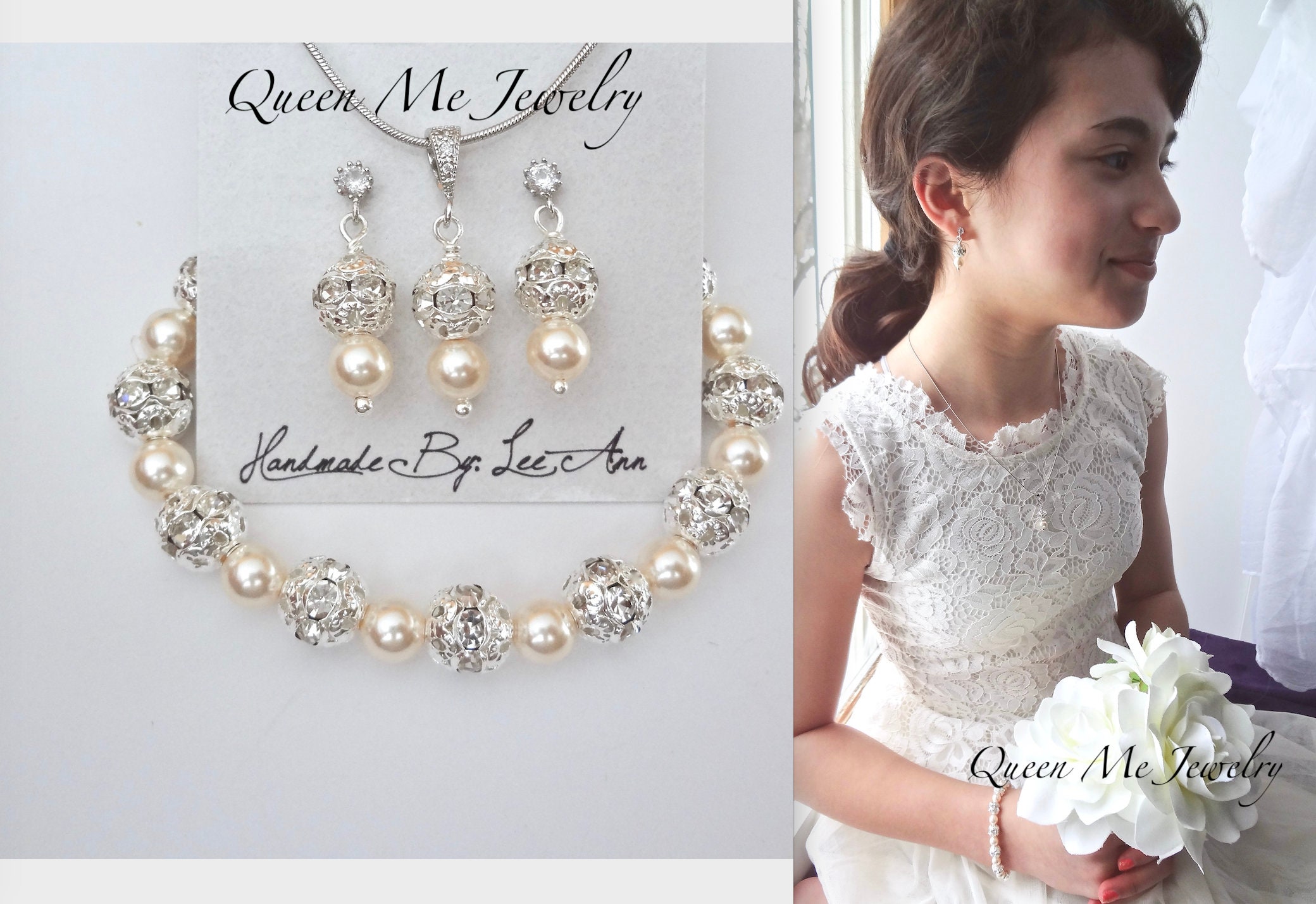 Simple Single Pearl Drop Necklace Bridesmaid Wedding Flower Girls Bridal 15N Simple Single Pearl Drop Necklace Bridesmaid Wedding Flower Girls Bridal 15N