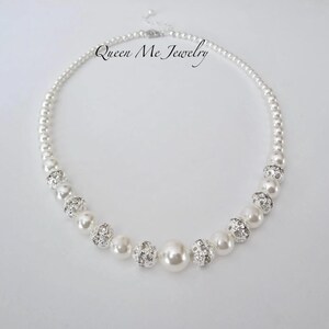 Pearl Wedding Jewelry SET for a Bride Mother of the Bride Pearl Necklace Bracelet Earrings Plus Size Bridal Jewelry Gift for her, DESTINY2 image 12
