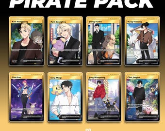 Pirate Pack | San | Hongjoong | K-pop Collectible Cards | Monster Trainer Style | Fanmade Kpop Merch