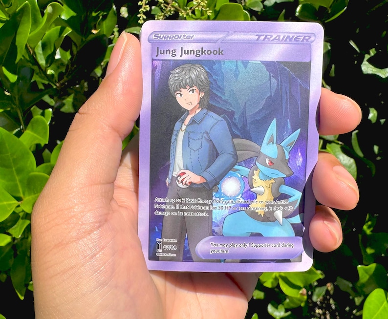 Bulletproof Pack | Jungkook | Taehyung | K-pop Collectible Cards | Monster Trainer Style | Fanmade Kpop Merch | Army | Bts Merch image 9
