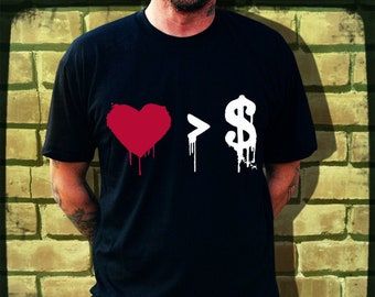 CLEARANCE! Love Vs. Money Men's/Unisex T-Shirt