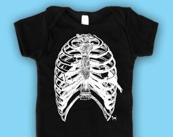 CLEARANCE! Rib Cage Bird Cage Baby Onesie