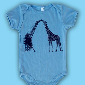 CLEARANCE Mechanical Giraffe & Natural Crane Baby Onesie image 1