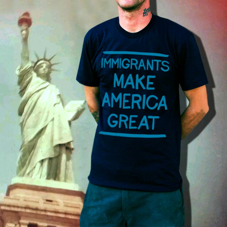 CLEARANCE Immigrant Love Men's/unisex Tshirt Etsy