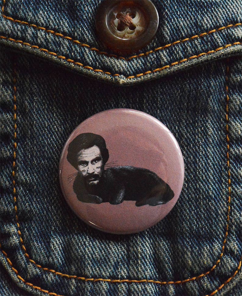 Ron Purrgundy Færrell Cat Series Pin / Magnet image 1