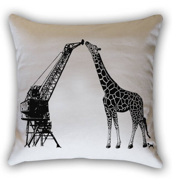 Natural Crane 14 x 14 Throw Pillow CASE Giraffe Pillow | Etsy
