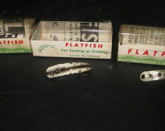 3 Lot Flatfish in Original Box Fly Fishing Size collectible