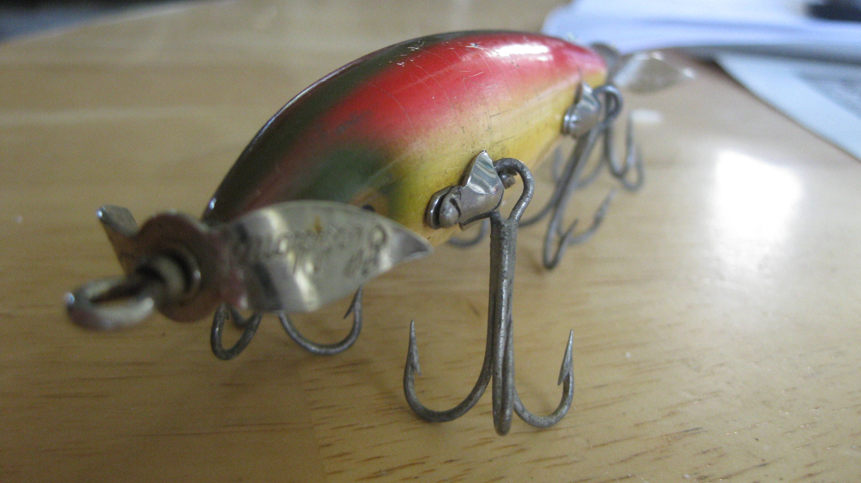 VINTAGE WOODEN LURE HEDDON HEDDON 150 DOWAGIAC MINNOW PE