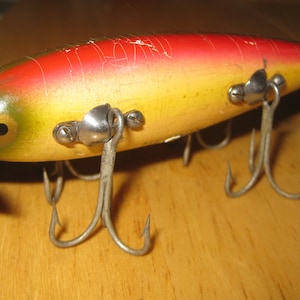 Leurre Vintage Heddon Dowagiac Minnow 150 – Bois, 1949, Topwater États-Unis