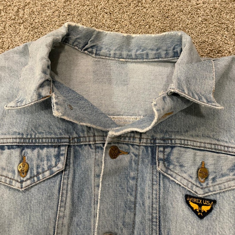 Vintage Avirex Denim Jacket Men's size Small image 4