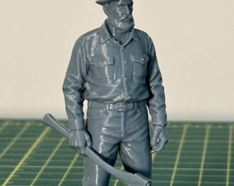 Unpainted G Scale Lumberjack figurine
