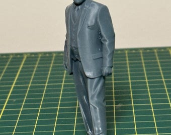 Unpainted G Scale Passenger Train Conductor figurine