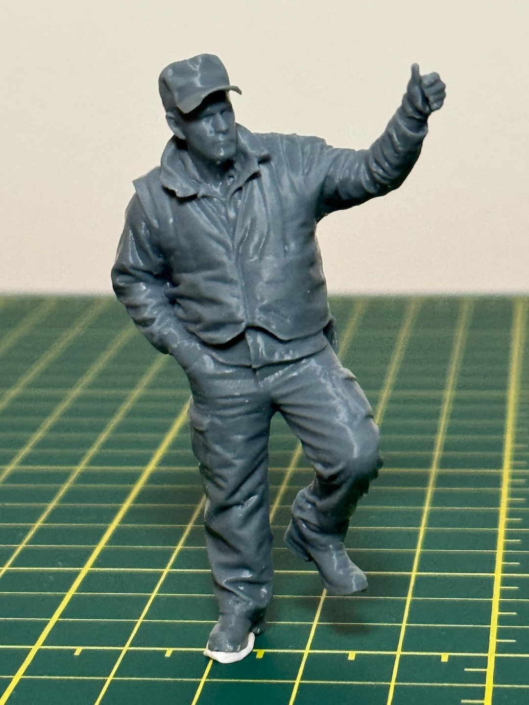 G Scale Hand Railing Unpainted G Scale Figurine Train Crew Member Standing on a Step Holding ...