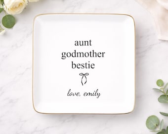 Godmother Proposal Jewelry Tray Gift, Baptism Godmom Gift, Aunt Godmother Bestie, Gift from Goddaughter, Godparent Birthday Gift MM-JT16933