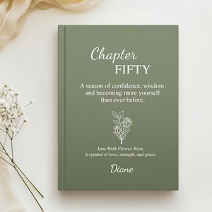 Personalized Chapter Fifty Journal, 50th Birthday Gift, Chapter 50 Journal, 50th Birthday Journal, Birthday Keepsake