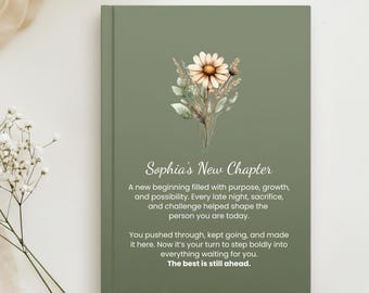 Personalized Graduate Journal, New chapter Gift, Journal For Graduate, Gift for Daughter Friend Graduate, MM-J9272