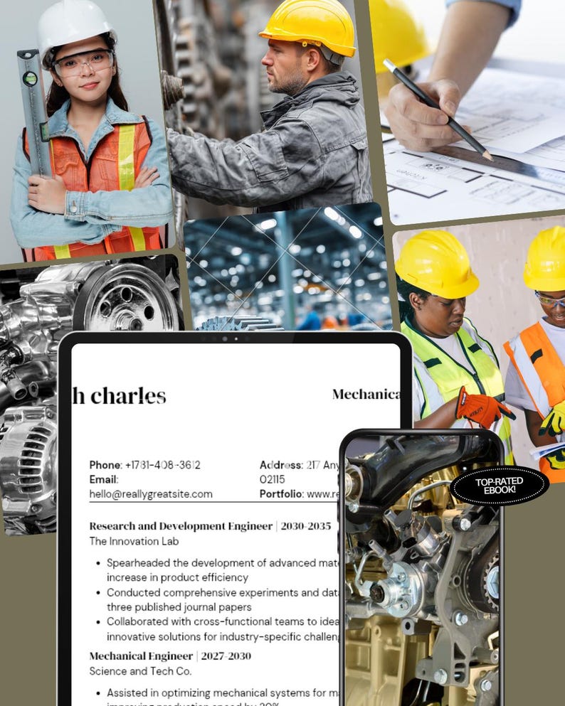Mechanical Engineer Resume Template + Cover Letter | ATS Friendly ...