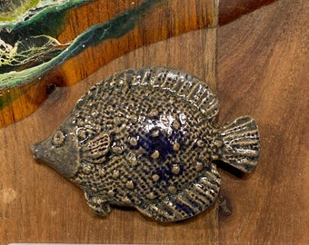 Ceramic Fish, in Transparent Denim