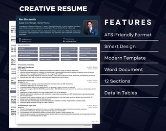 Creative CV Template - Professional Resume Word Template