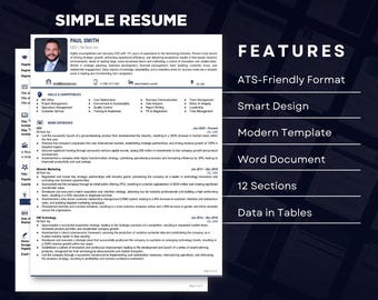 Simple CV Template - Professional Resume Word Template