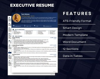 Executive CV Template - Professional Resume Word Template