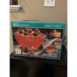 Punch Bowl Set Anchor Hocking Arlington - Etsy