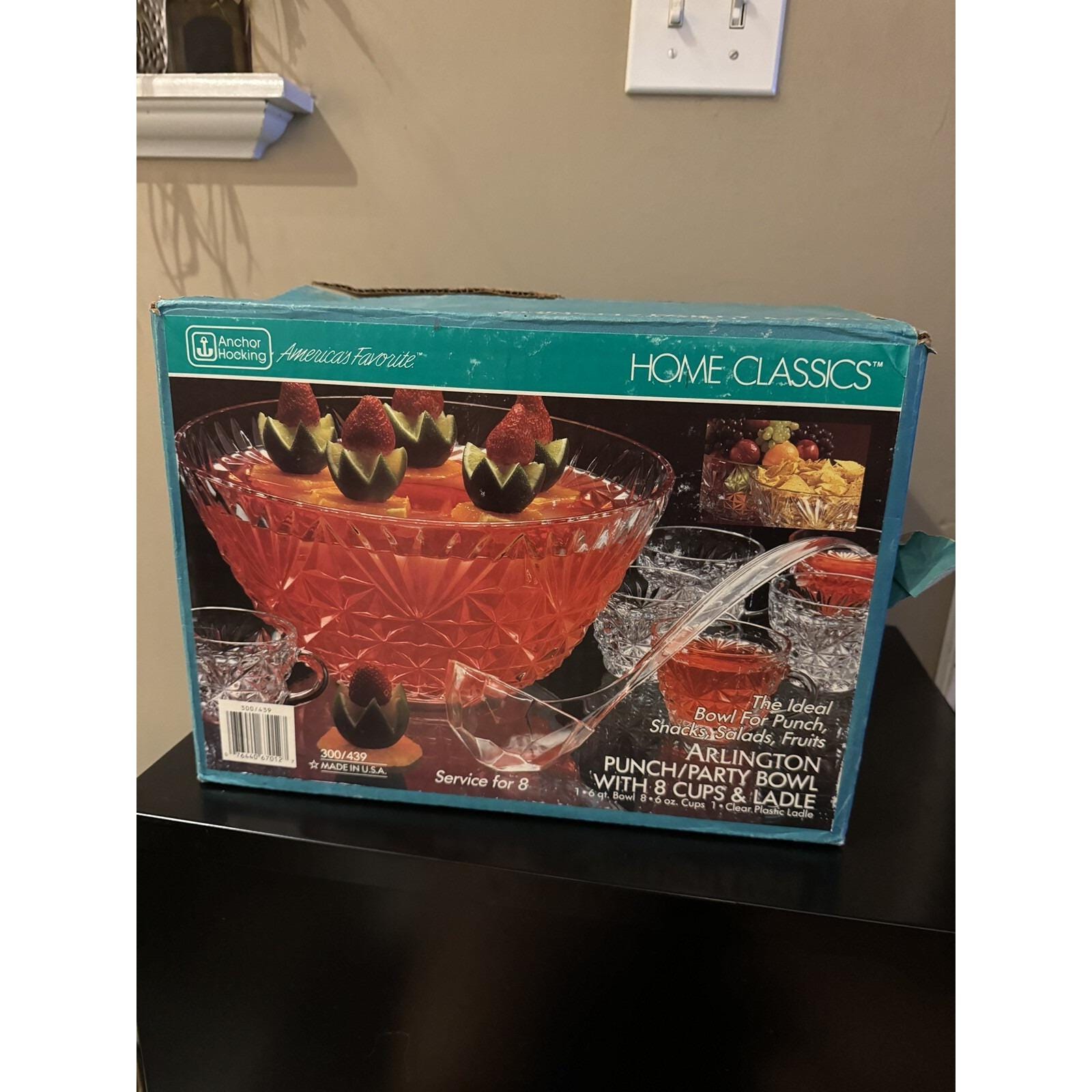 Punch Bowl Set Anchor Hocking Arlington - Etsy